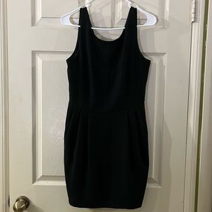 Professional, simple black dress with pockets!